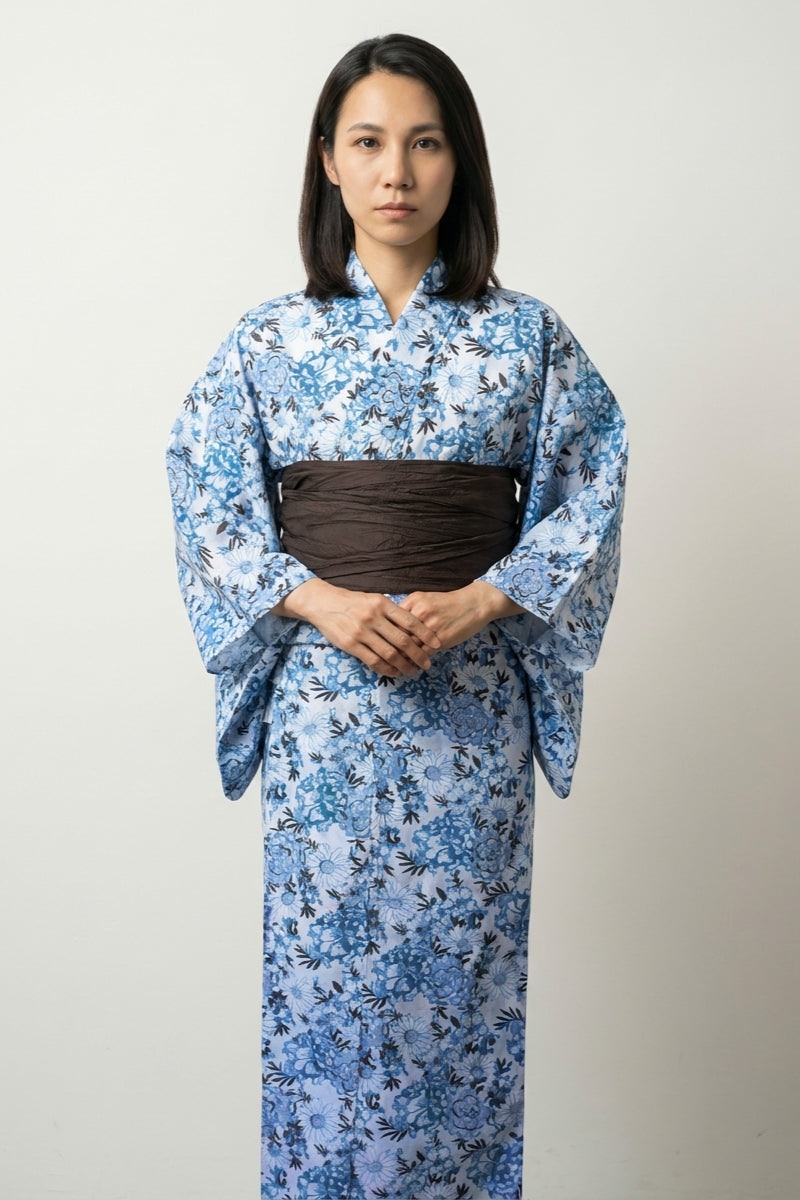 blue japanese kimono dress Indigo Aiko, Floral Color:Pale Yellow VERSACE WOMEN Logo straps before remade tea length formal dresses plus size