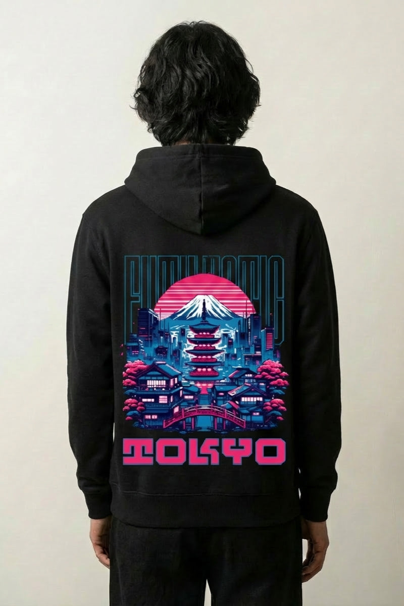 Tokyo Hoodie, Vaporwave Neon Print | Japan Clothing – JAPAN CLOTHING