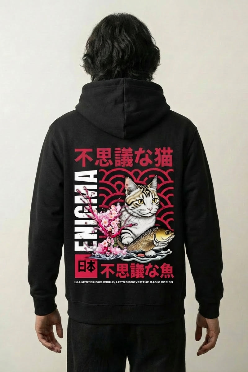 Japanese Traditional Hoodie, Folk Print | Japan Clothing – JAPAN