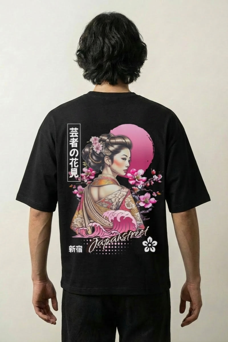 Japanese Tee Shirt, Geisha Oversized | Japan Clothing – JAPAN CLOTHING