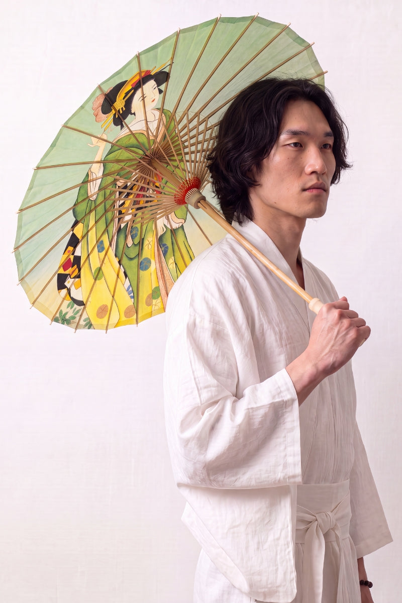 Kimono Portrait Umbrella — Ukiyo-e Parasol | Japan Clothing