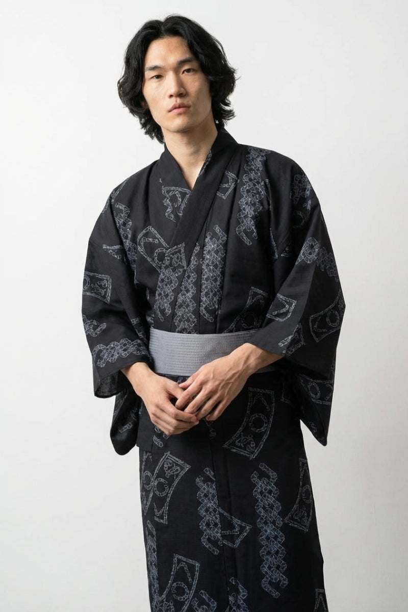 Men's Kimono Kumimon, Braided Cord Robe | Japan Clothing – JAPAN