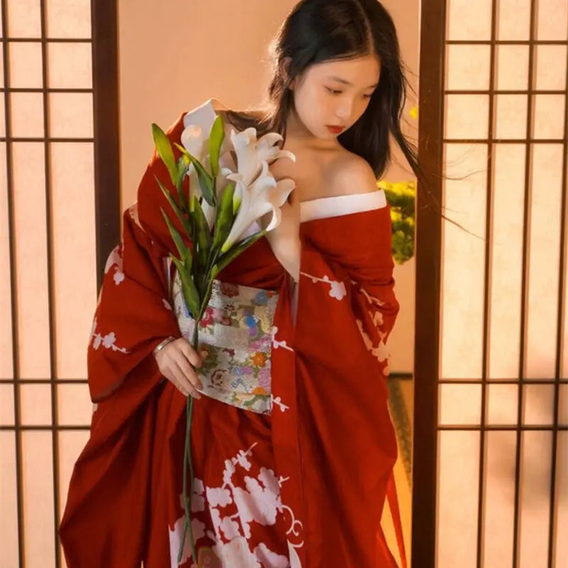 Japanese hotsell red dress