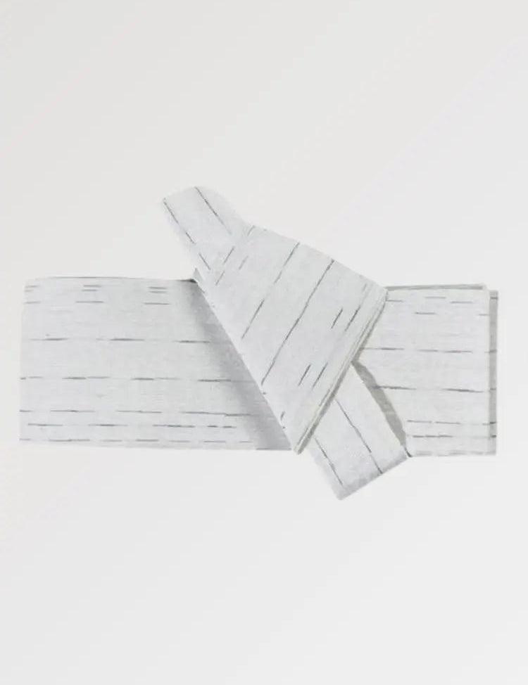 Beautiful obi belt for men in a thick cotton in white color