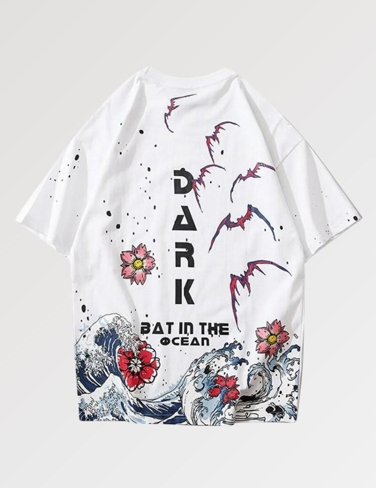 The Japanese art shirt and its traditional motifs like the Kanagawa wave