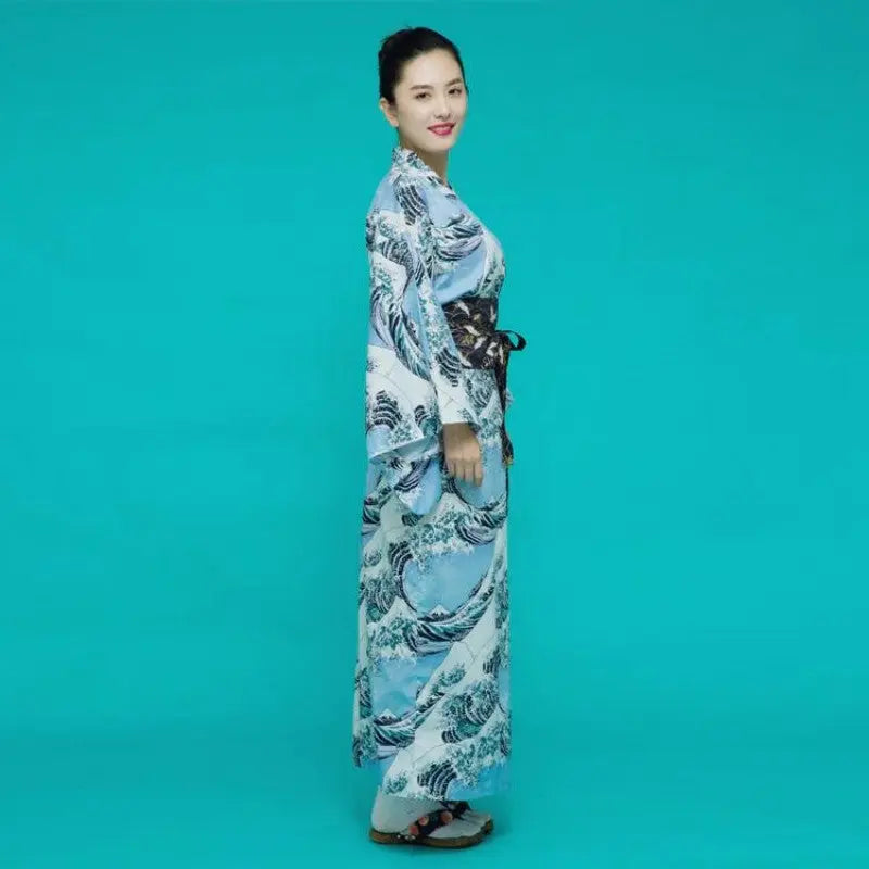 Japanese Kimono for Women 'Kanagawa Wave'