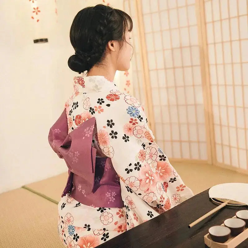 Women's Japanese Flowered Kimono