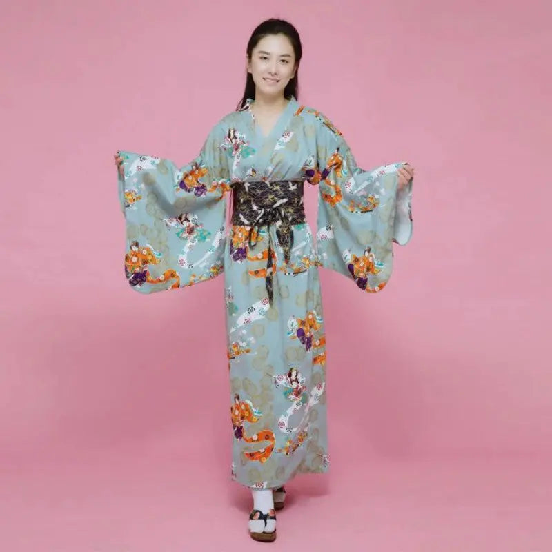 Japanese Kimono for Women Geisha pattern Japan-Clothing