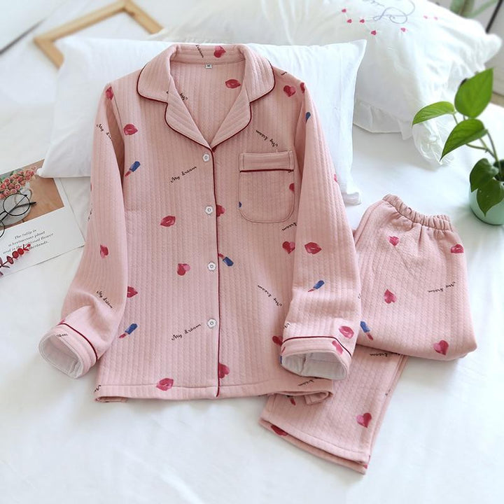 Japanese pajamas for women in thick cotton