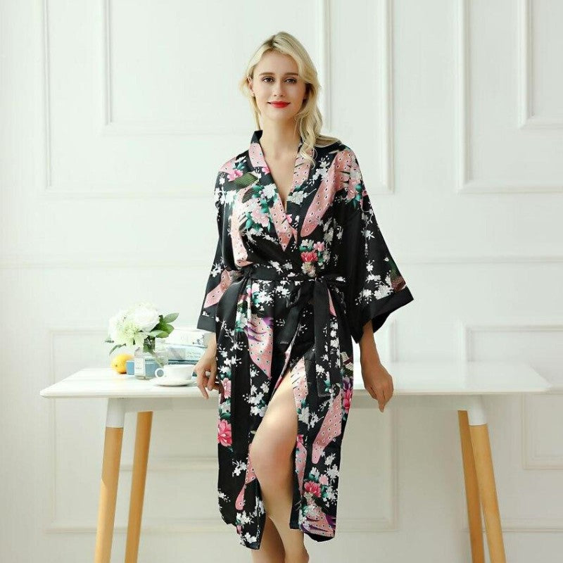 Women's Long Japanese Kimono Pajamas