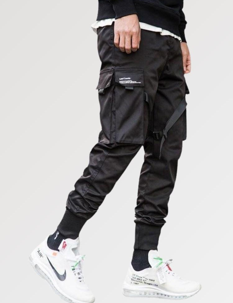 streetwear pants with straps