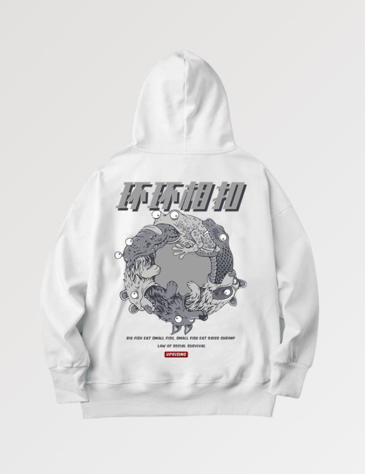 Black Hoodie Japanese Writing 'Kaeru'