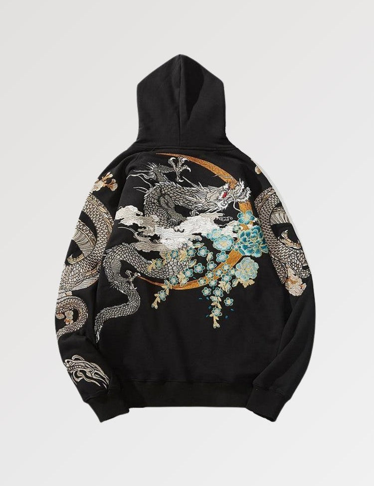 Embroidered Dragon Hoodie