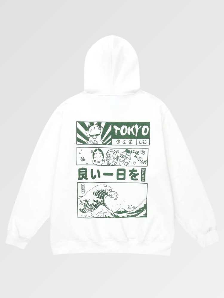 This hoodie with Japanese character is a precursor of the minimalist design