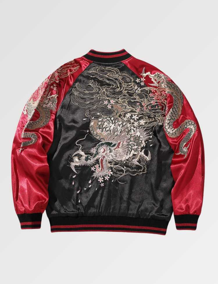 A great classic japanese dragon bomber jacket for fans of the culture of the land of the rising sun