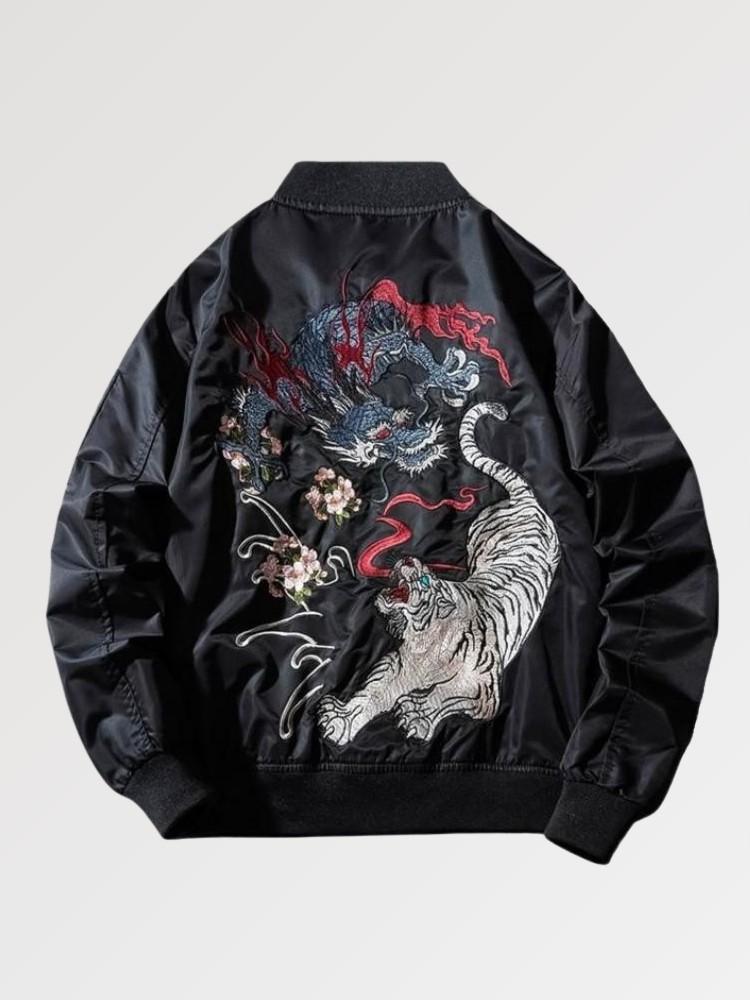 Japanese Embroidered Bomber Jacket 'Kori'