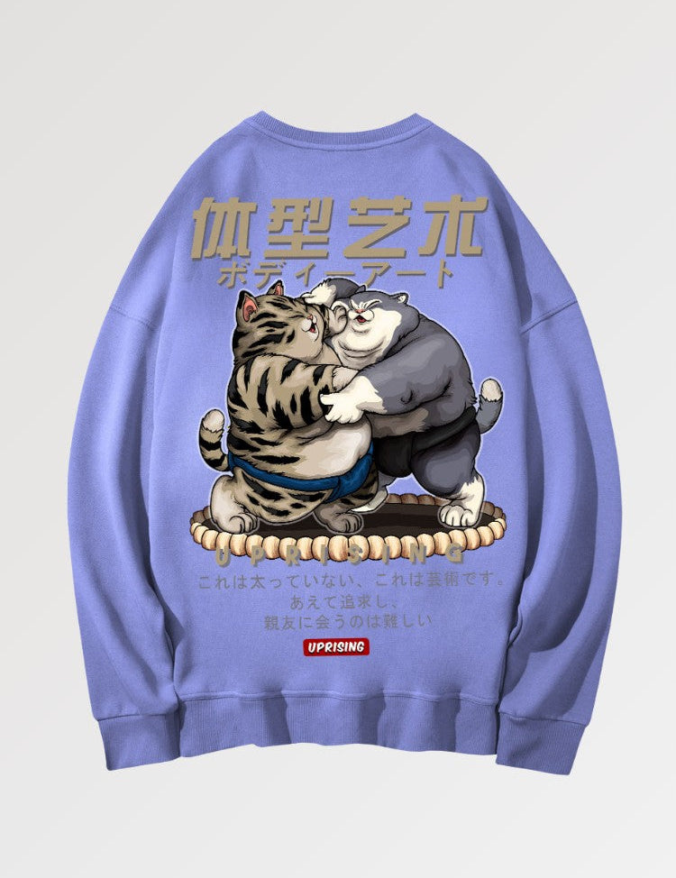Japanese Printed Sweatshirt 'Hamatesano'