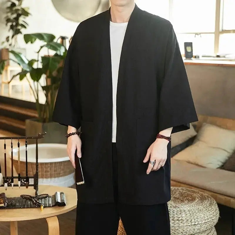 long black kimono jacket