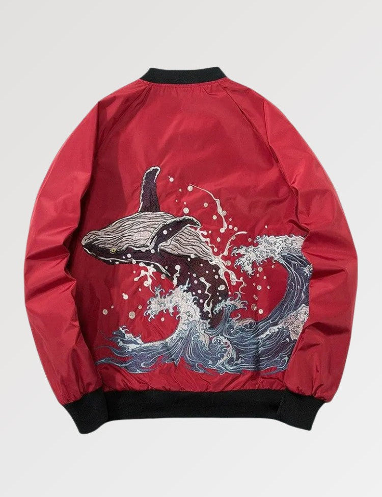 Red Japanese Bomber Jacket