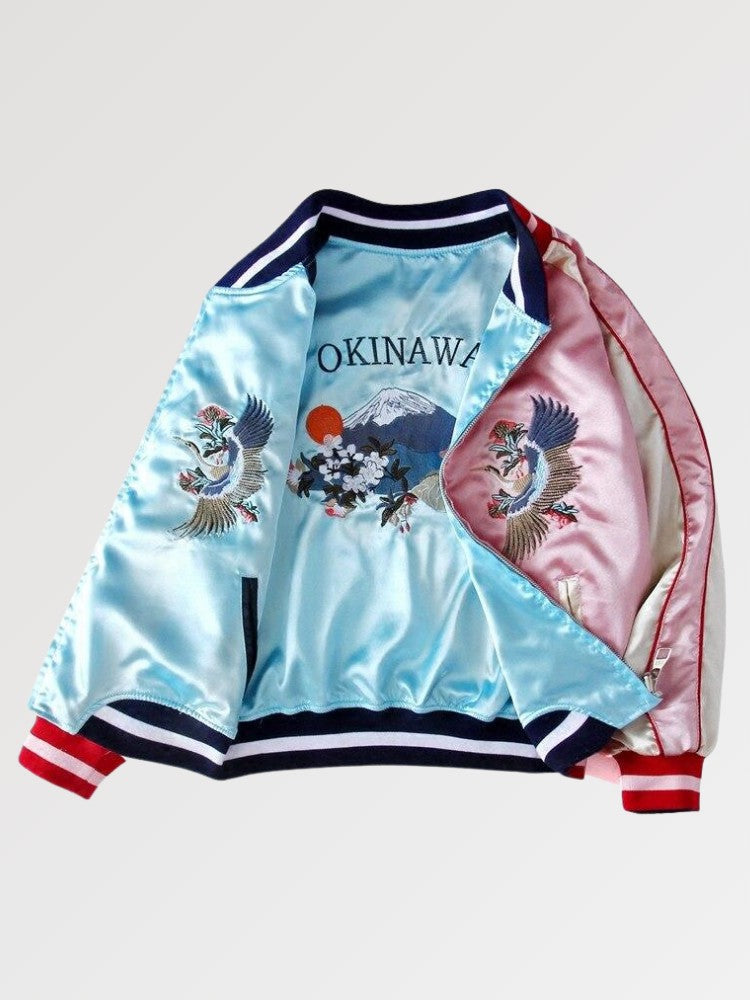 Japanese Repro Souvenir Jacket, Reversible, Okinawa Panther and Ladies – M  in 2023