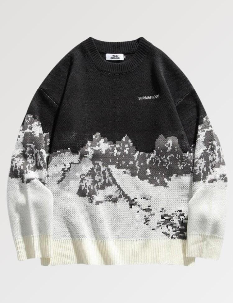Go to the Japanese mountains with our vintage oversized sweater