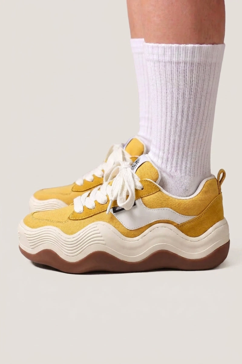 Japanese sneakers collection — Japanese-style streetwear trainers and chunky sneakers worn with white socks