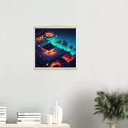 Japanese Design Wall Art 'Koi x Hokusai'