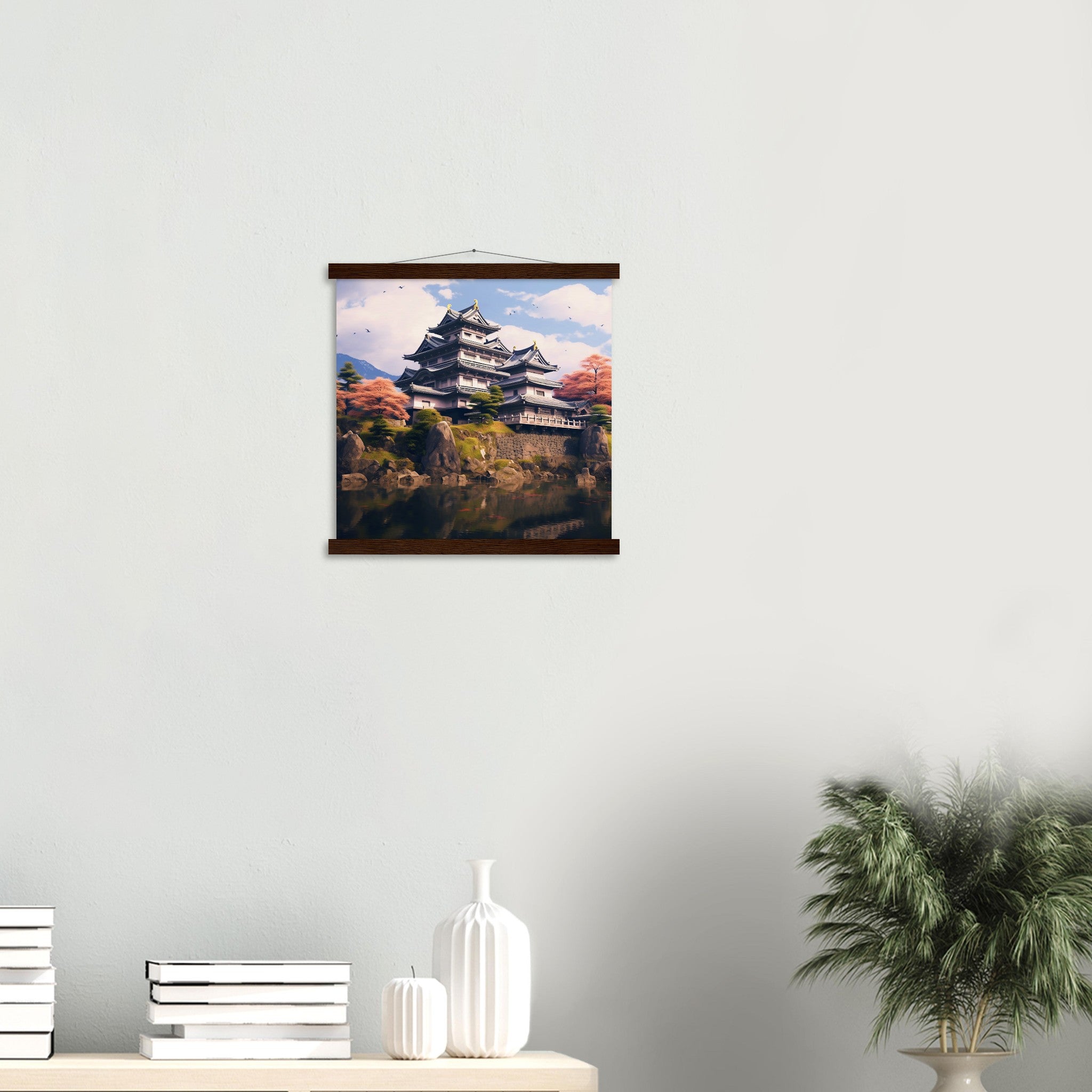 Japanese Temple Painting 'Himeji Castle'