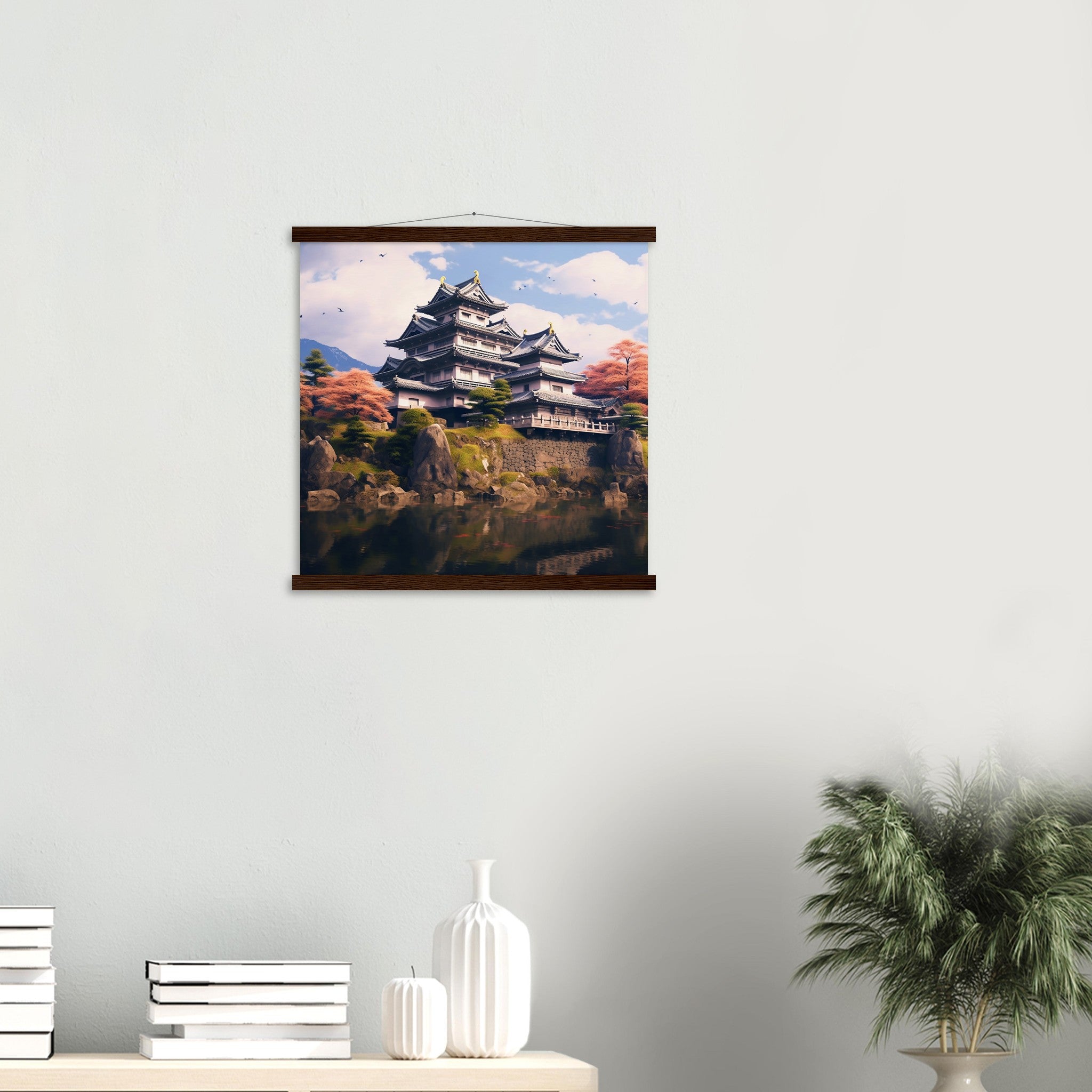Japanese Temple Painting 'Himeji Castle'