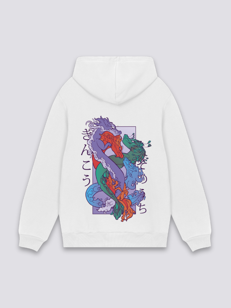 Aesthetic Japanese Hoodie - れきし — koi design (1)