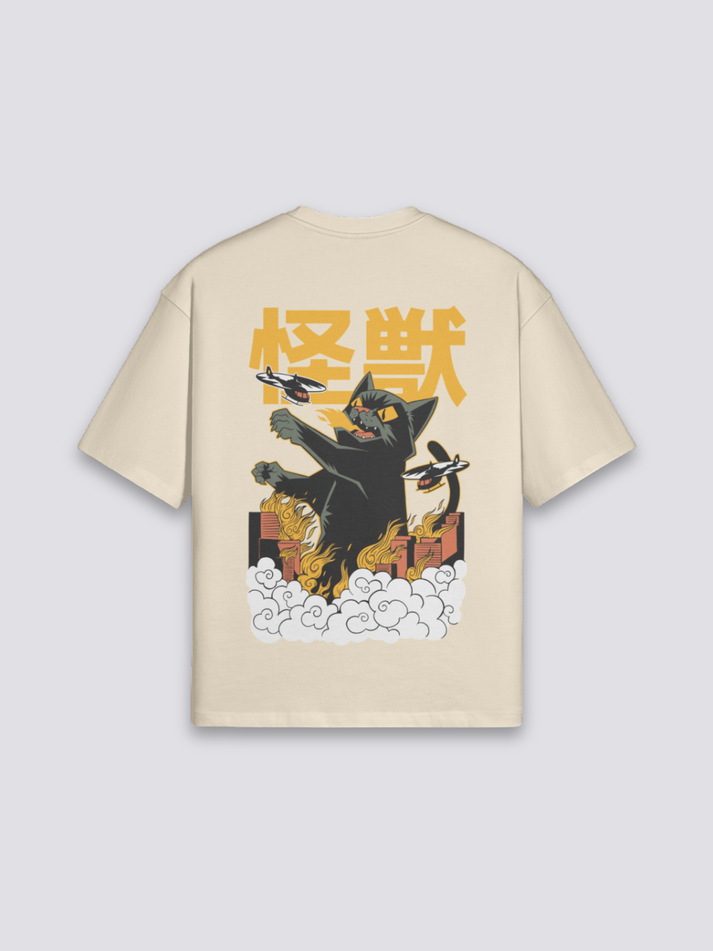 Japanese Kanji T-Shirt - からもじ — kaiju kanji graphic (3)