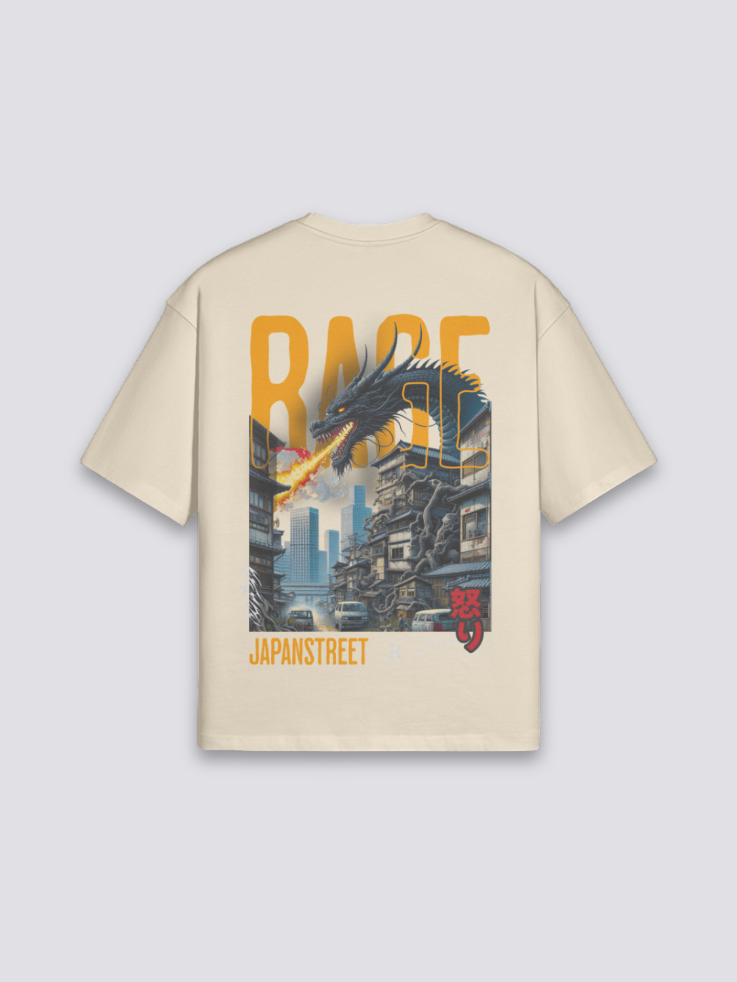 Japanese Men T-Shirt - アタック — kaiju rage graphic (3)