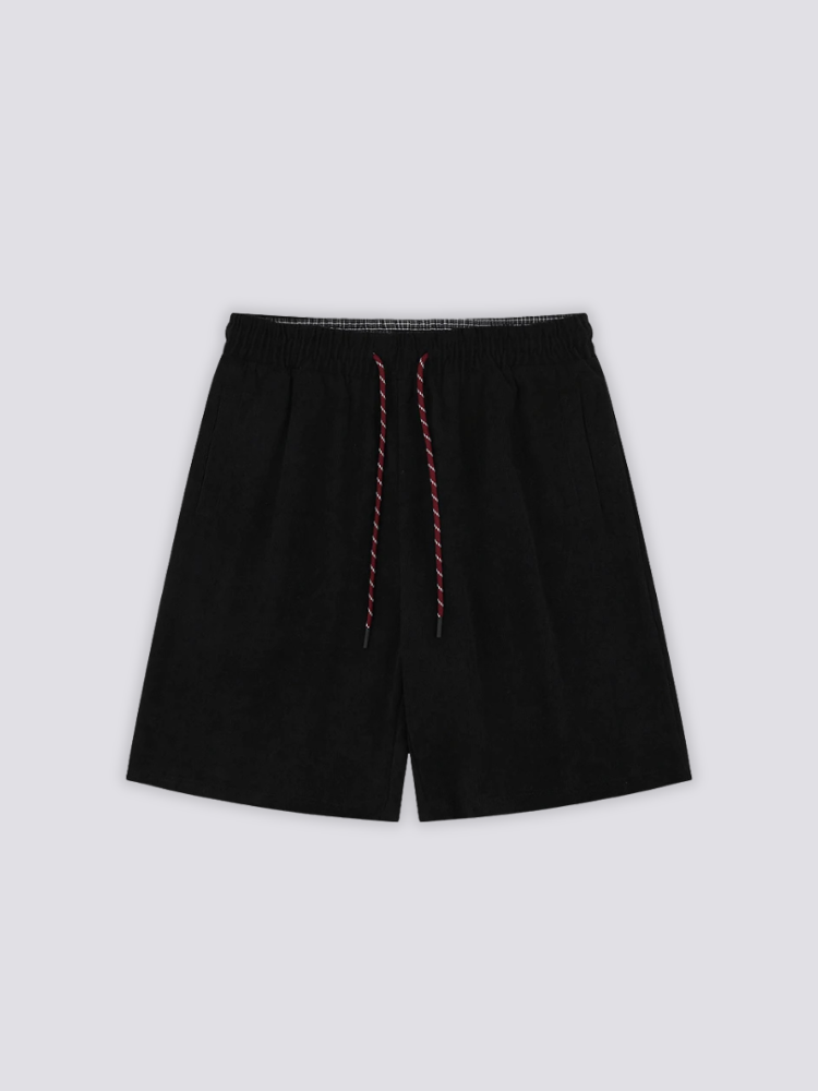 Black Cotton Shorts