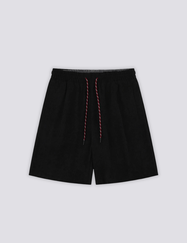 Black Cotton Shorts
