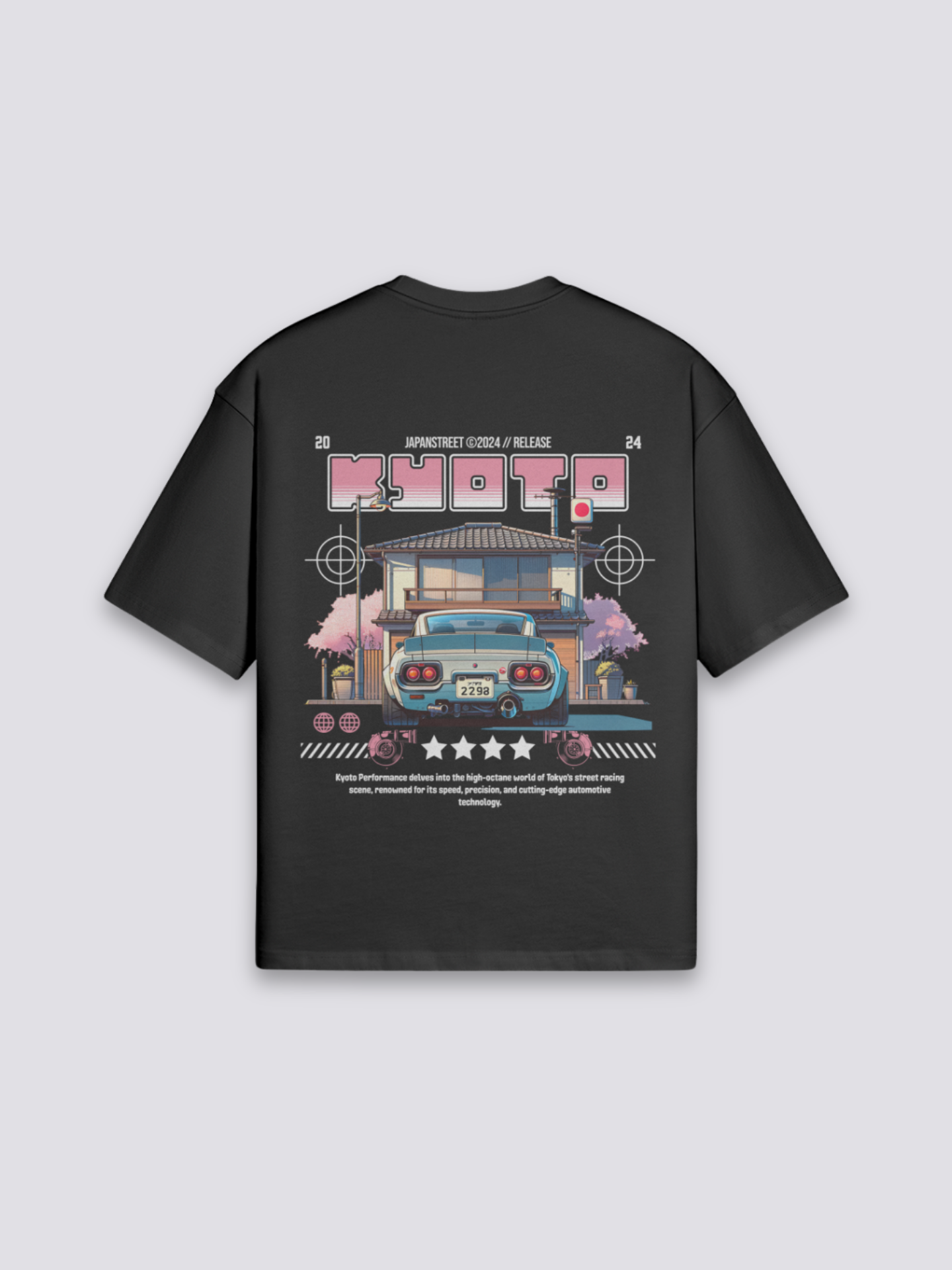 Japanese Car T-Shirt - きょうと — JDM car graphic (1)
