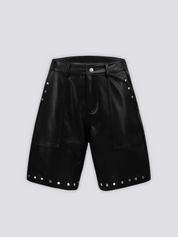 Black Leather Shorts