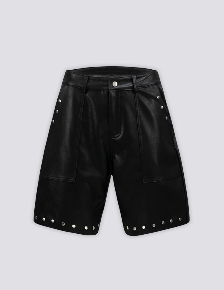 Black Leather Shorts