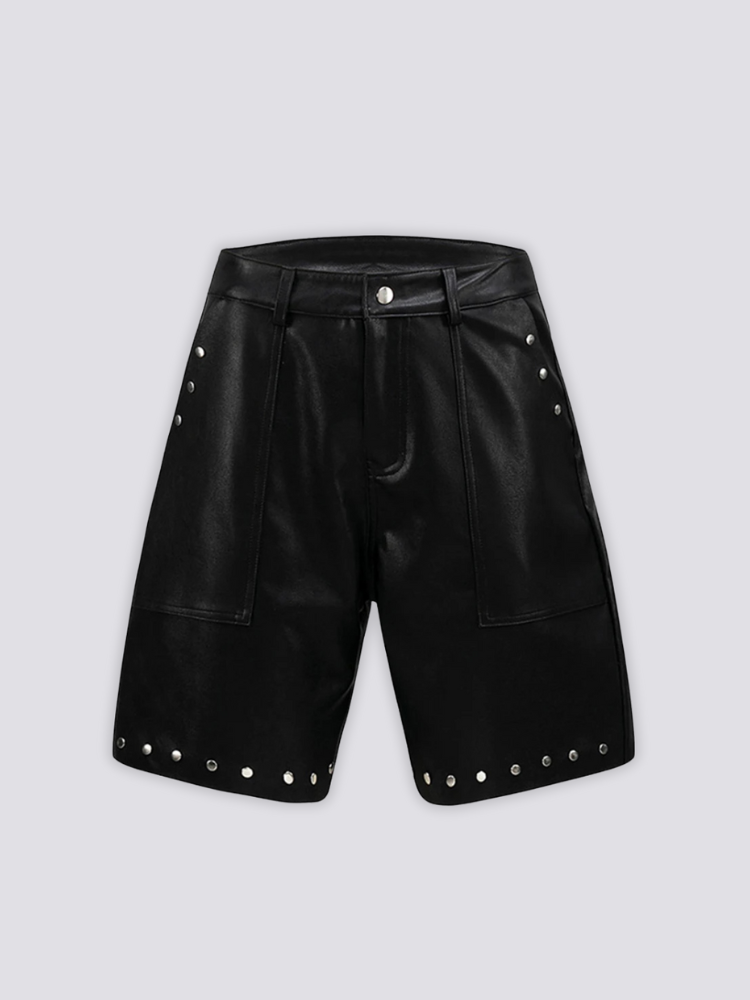 Black Leather Shorts