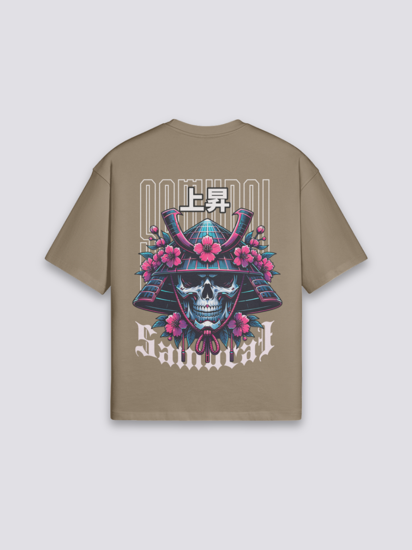 Cyberpunk Samurai T-Shirt - さむらい — samurai skull graphic (2)