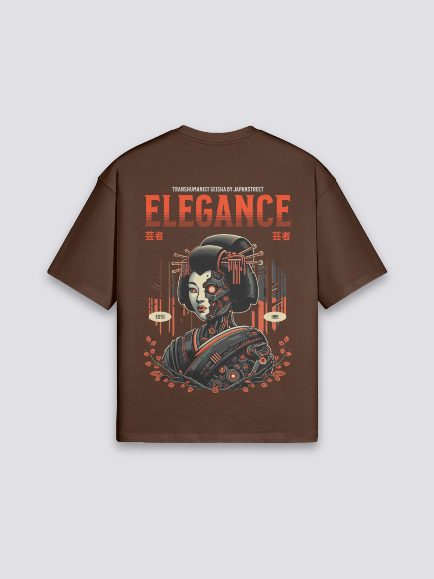 Japanese Inspired T-Shirt - サイボーグ — cyborg geisha graphic (2)