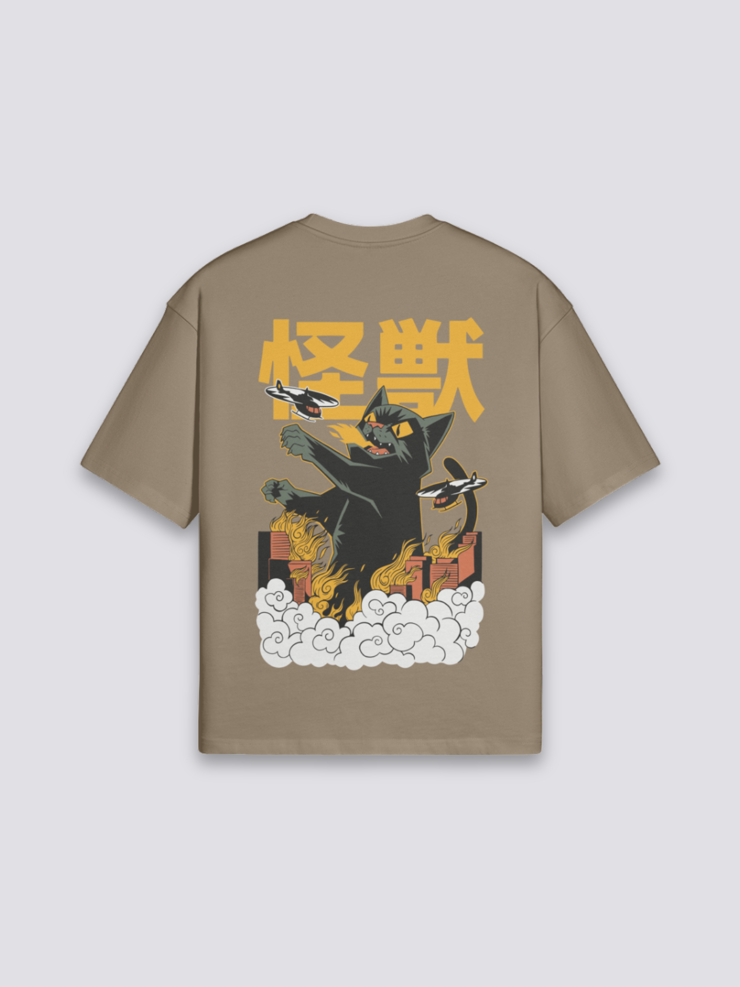 Japanese Kanji T-Shirt - からもじ — kaiju kanji graphic (2)