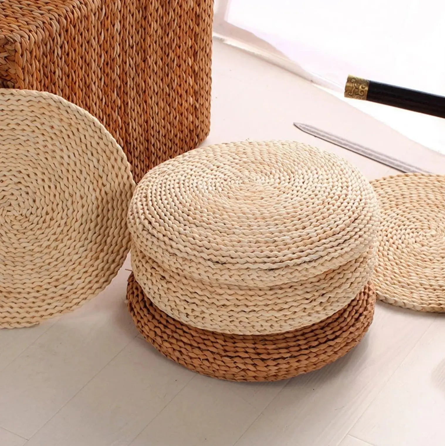 Futon' Japanese Straw Cushion Japanstreet