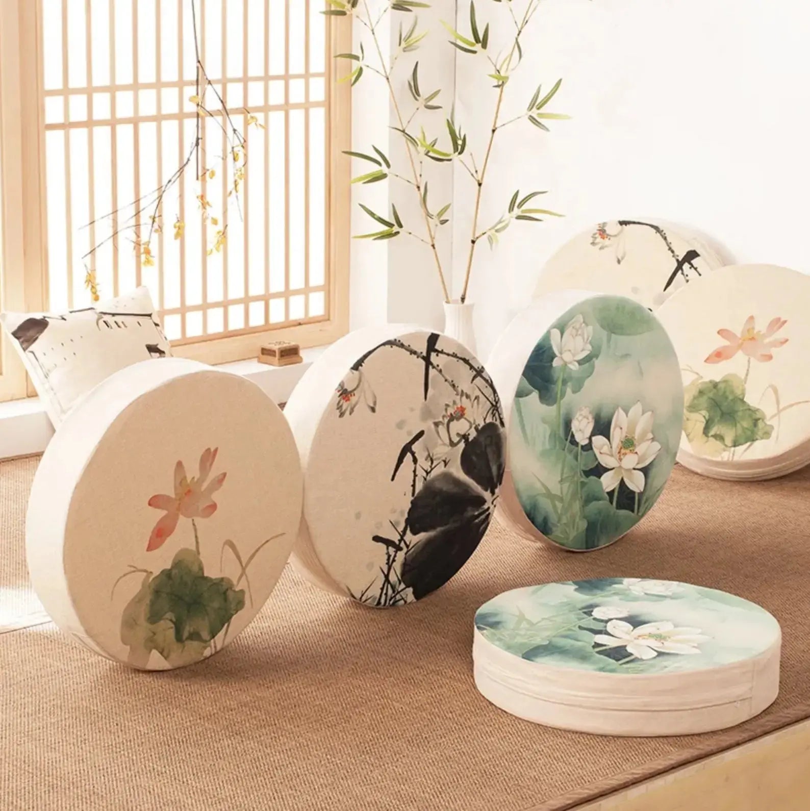 Japanese flower cushion 'Narashino' Japanstreet