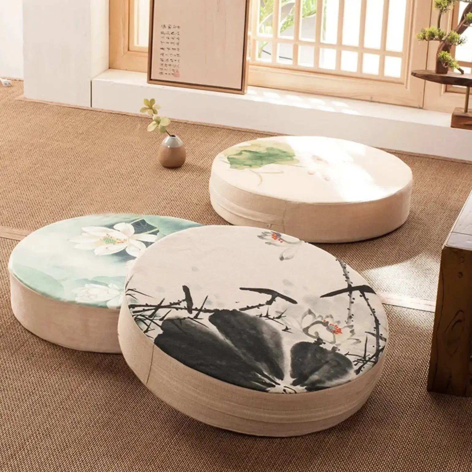Japanese flower cushion 'Narashino' Japanstreet