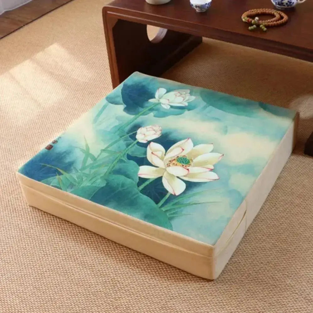 Ogaki' square Japanese flower cushion Japan Clothing