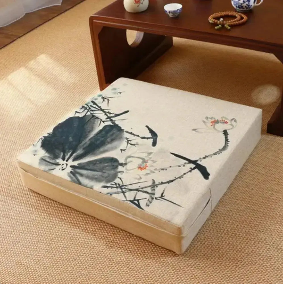 Ogaki' square Japanese flower cushion Japan Clothing