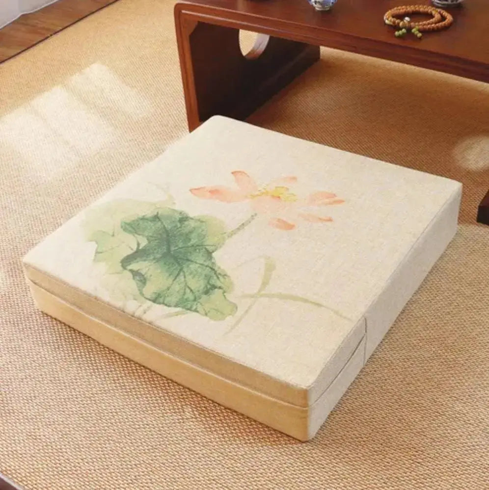 Ogaki' square Japanese flower cushion Japan Clothing