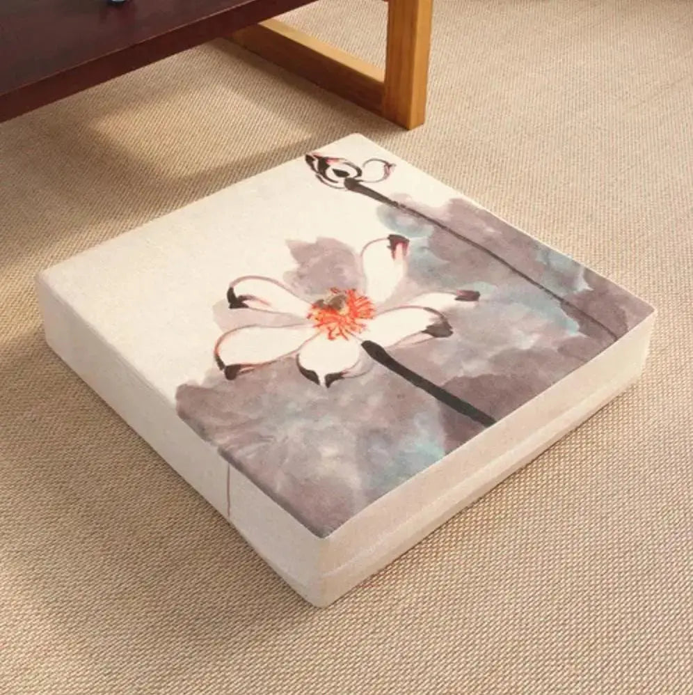 Ogaki' square Japanese flower cushion Japan Clothing