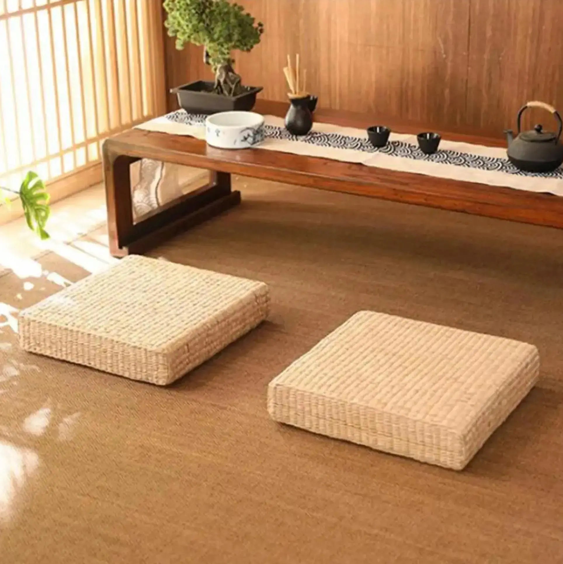 Mokiro' square Japanese tatami cushion Japanstreet