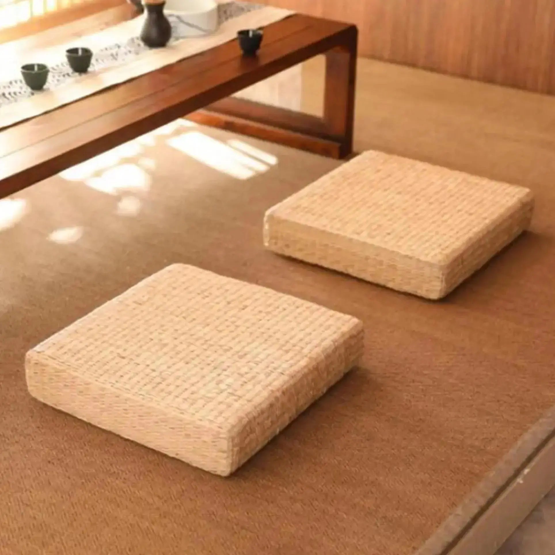 Mokiro' square Japanese tatami cushion Japanstreet